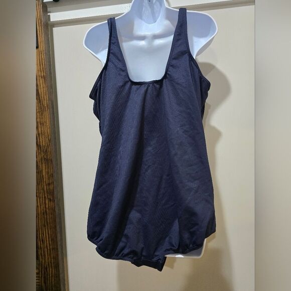 Miraclesuit Plus Size Crossover One Piece NWOT Size 24W Blue - Picture 4 of 5